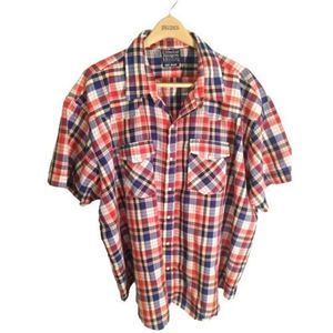 DeeCee‎ Rangers Big Man Button Front Casual Shirt Men's Size XXXXL